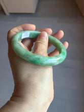 Load image into Gallery viewer, 60mm Certified Type A 100% Natural sunny green gray Jadeite Jade bangle BG233-9884