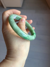 Load image into Gallery viewer, 60mm Certified Type A 100% Natural sunny green gray Jadeite Jade bangle BG233-9884