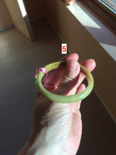Load image into Gallery viewer, 48-53 mm Type A 100% Natural yellow brown Jadeite oval/round Jade bangle group girl/small adult hand Z45