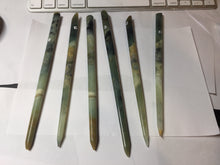 Load image into Gallery viewer, 17-18cm 100% Natural Green Blue Yellow Xiu Jade (Serpentine) Quiet Country Serial Hairpin AW69