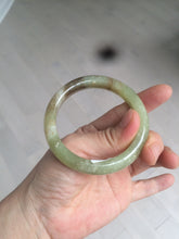 Load image into Gallery viewer, 51.7mm certified Type A 100% Natural yellow/sugar brown flying snow and dandelions nephrite Jade bangle HE78-0462