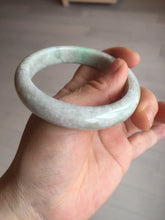 Load image into Gallery viewer, 56.5mm 100% natural type A sunny green/white/purple jadeite jade bangle BM49-8039