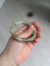 Load image into Gallery viewer, 51.7mm certified Type A 100% Natural yellow/sugar brown flying snow and dandelions nephrite Jade bangle HE78-0462