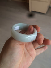 Load image into Gallery viewer, 41.1mm certified Type A 100% Natural sunny green white Jadeite Jade little kid bangle BG35-0099