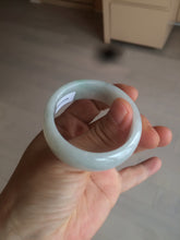 Load image into Gallery viewer, 41.1mm certified Type A 100% Natural sunny green white Jadeite Jade little kid bangle BG35-0099