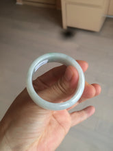 Load image into Gallery viewer, 41.1mm certified Type A 100% Natural sunny green white Jadeite Jade little kid bangle BG35-0099