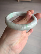 Load image into Gallery viewer, 56.5mm 100% natural type A sunny green/white/purple jadeite jade bangle BM49-8039