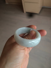 Load image into Gallery viewer, 41.1mm certified Type A 100% Natural sunny green white Jadeite Jade little kid bangle BG35-0099