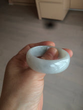 Load image into Gallery viewer, 41.1mm certified Type A 100% Natural sunny green white Jadeite Jade little kid bangle BG35-0099