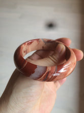 Load image into Gallery viewer, 53mm 100% natural red/pink red jasper stone bangle XY89