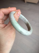 Load image into Gallery viewer, 56.5mm 100% natural type A sunny green/white/purple jadeite jade bangle BM49-8039