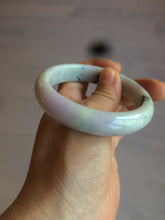 Load image into Gallery viewer, 54.5mm Certified 100% natural Type A green/purple jadeite jade bangle AH88-0772