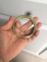 Load image into Gallery viewer, 51.7mm certified Type A 100% Natural yellow/sugar brown flying snow and dandelions nephrite Jade bangle HE78-0462