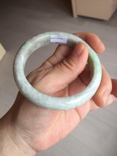 Load image into Gallery viewer, 56.5mm 100% natural type A sunny green/white/purple jadeite jade bangle BM49-8039