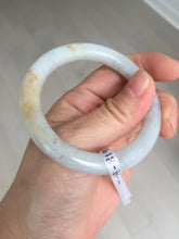 Load image into Gallery viewer, 50.2mm Certified Type A 100% Natural light green yellow purple round cut Jadeite Jade bangle BQ49-8191