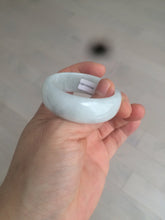 Load image into Gallery viewer, 41.1mm certified Type A 100% Natural sunny green white Jadeite Jade little kid bangle BG35-0099