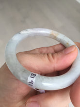 Load image into Gallery viewer, 50.2mm Certified Type A 100% Natural light green yellow purple round cut Jadeite Jade bangle BQ49-8191