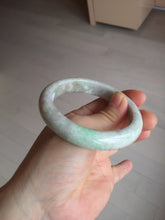 Load image into Gallery viewer, 56.5mm 100% natural type A sunny green/white/purple jadeite jade bangle BM49-8039