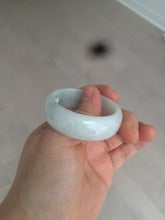 Load image into Gallery viewer, 41.1mm certified Type A 100% Natural sunny green white Jadeite Jade little kid bangle BG35-0099
