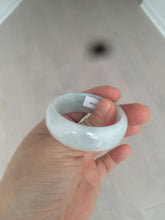 Load image into Gallery viewer, 41.1mm certified Type A 100% Natural sunny green white Jadeite Jade little kid bangle BG35-0099