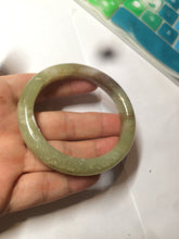 Load image into Gallery viewer, 51.7mm certified Type A 100% Natural yellow/sugar brown flying snow and dandelions nephrite Jade bangle HE78-0462