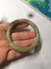 Load image into Gallery viewer, 51.7mm certified Type A 100% Natural yellow/sugar brown flying snow and dandelions nephrite Jade bangle HE78-0462