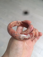 Load image into Gallery viewer, 53mm 100% natural red/pink red jasper stone bangle XY89