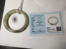 Load image into Gallery viewer, 51.7mm certified Type A 100% Natural yellow/sugar brown flying snow and dandelions nephrite Jade bangle HE78-0462
