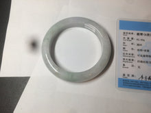 Load image into Gallery viewer, 61.8 mm certified type A 100% Natural light green/white/purple chubby Jadeite Jade bangle BH44-2807