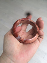 Load image into Gallery viewer, 53mm 100% natural red/pink red jasper stone bangle XY89