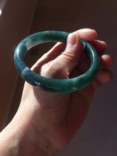 Load image into Gallery viewer, 60.8mm Certified Type A 100% Natural dark green/blue/gray/black Guatemala Jadeite bangle PB279-0687