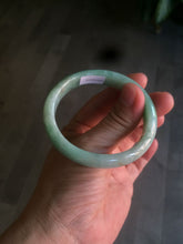 Load image into Gallery viewer, 50.5mm Certified Type A 100% Natural sunny apple green/red Jadeite Jade oval bangle AJ67-0170