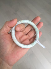 Load image into Gallery viewer, 56mm Certified Type A 100% Natural light green yellow round cut Jadeite Jade bangle BQ51-8175