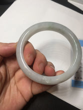 Load image into Gallery viewer, 58mm Certified type A 100% Natural light green/white Jadeite bangle AR118-0253