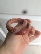 Load image into Gallery viewer, 53mm 100% natural red/pink red jasper stone bangle XY89