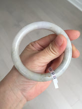 Load image into Gallery viewer, 57.4mm Certified Type A 100% Natural light green purple with flying yellow dandelion round cut Jadeite Jade bangle BQ52-8186