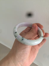 Load image into Gallery viewer, 54.5mm Certified 100% natural Type A green/purple jadeite jade bangle AH88-0772