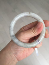 Load image into Gallery viewer, 57.4mm Certified Type A 100% Natural light green purple with flying yellow dandelion round cut Jadeite Jade bangle BQ52-8186