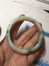 Load image into Gallery viewer, 57mm Certificated sunny green/yellow/white jadeite jade bangle S83-7073