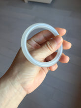 Load image into Gallery viewer, 52.8mm Certified 100% Natural light smoky lavender/soft pink gray(烟紫) nephrite jade bangle HN140-3592