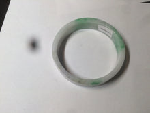 Load image into Gallery viewer, 52.5mm Certified type A 100% Natural sunny green/purple/white square Jadeite Jade bangle AT87-4715