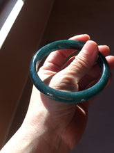 Load image into Gallery viewer, 62mm Certified Type A 100% Natural dark green/blue/gray/black Guatemala Jadeite bangle PB277-0704