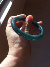Load image into Gallery viewer, 62mm Certified Type A 100% Natural dark green/blue/gray/black Guatemala Jadeite bangle PB277-0704