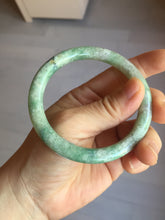 Load image into Gallery viewer, 57mm certified Type A 100% Natural dark green gray light purple round cut Jadeite Jade bangle PE94-6189