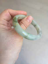 Load image into Gallery viewer, 49mm certified Type A 100% Natural icy watery yellow black(WuJi) oval Jadeite Jade bangle BM114-2667