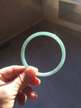 Load image into Gallery viewer, 56mm Certified Type A 100% Natural dark green/blue/gray Guatemala slim round cut Jadeite bangle PH173-8136