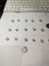 Load image into Gallery viewer, 10-12.8mm Type A 100% Natural light green sunny green white Jadeite Safety Guardian Button donuts pendant PH62 Add on item