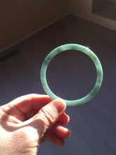 Load image into Gallery viewer, 56mm Certified Type A 100% Natural dark green/blue/gray Guatemala slim round cut Jadeite bangle PH173-8136