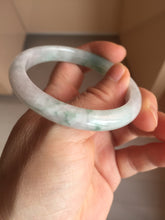Load image into Gallery viewer, 52.8mm Certificated 100% natural type A sunny green/white jadeite jade bangle AU30-1325