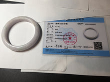 Load image into Gallery viewer, 60mm Certified Type A 100% Natural sunny green/white/purple Jadeite Jade bangle BL4-0367